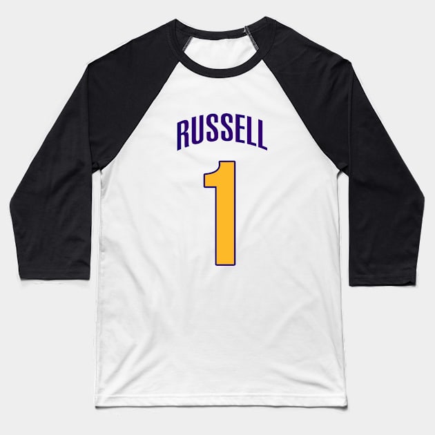 DeAngelo Russell Jersey Poster Baseball T-Shirt by Cabello's